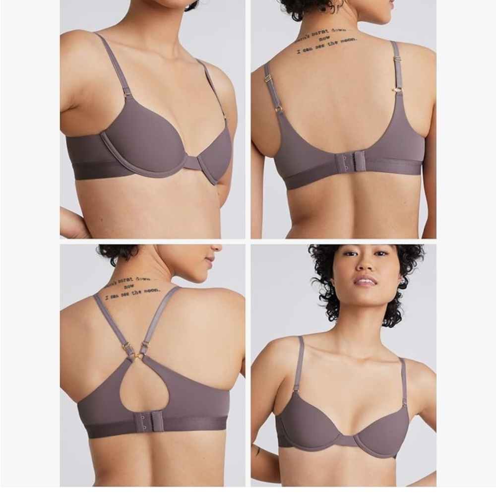 Brown Seamless T-Shirt Bra with Y-Strap Design